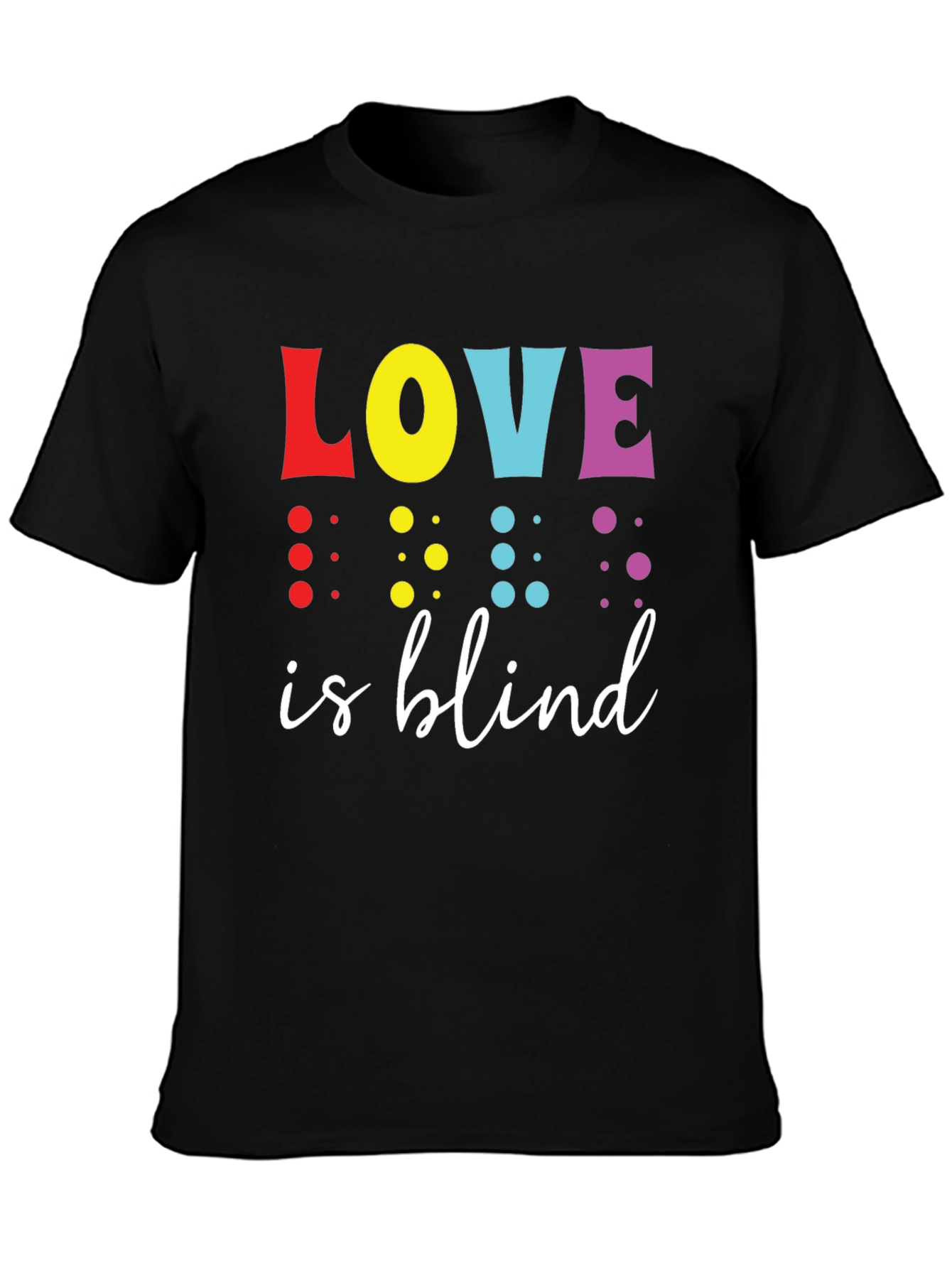 Love is Blind T-Shirt - Unisex Black Cotton Tee