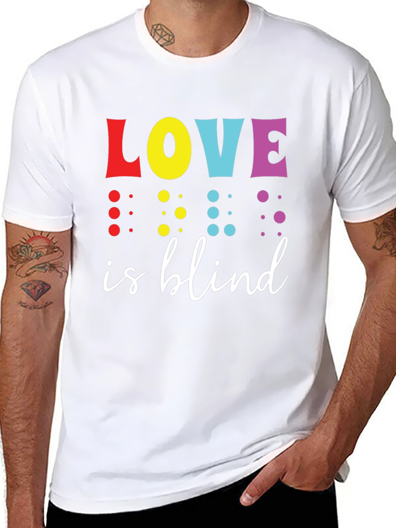Love is Blind T-Shirt - Unisex Black Cotton Tee