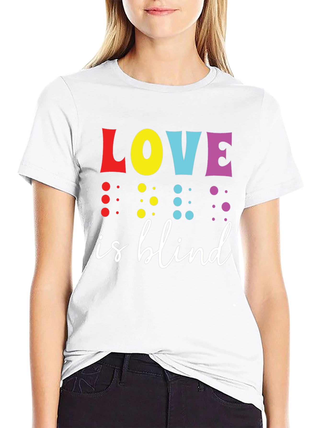Love is Blind T-Shirt - Unisex Black Cotton Tee