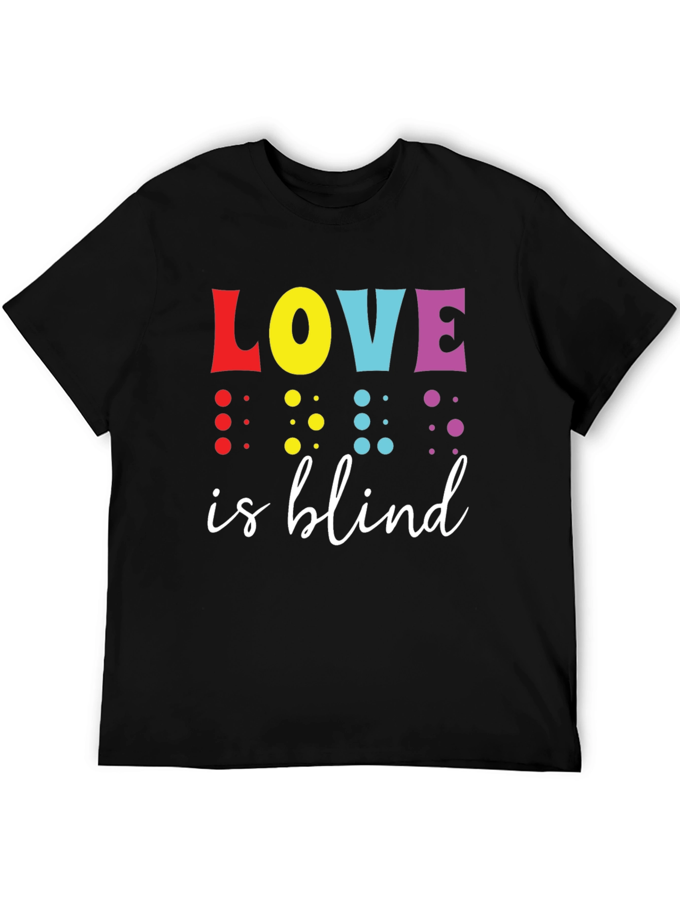 Love is Blind T-Shirt - Unisex Black Cotton Tee