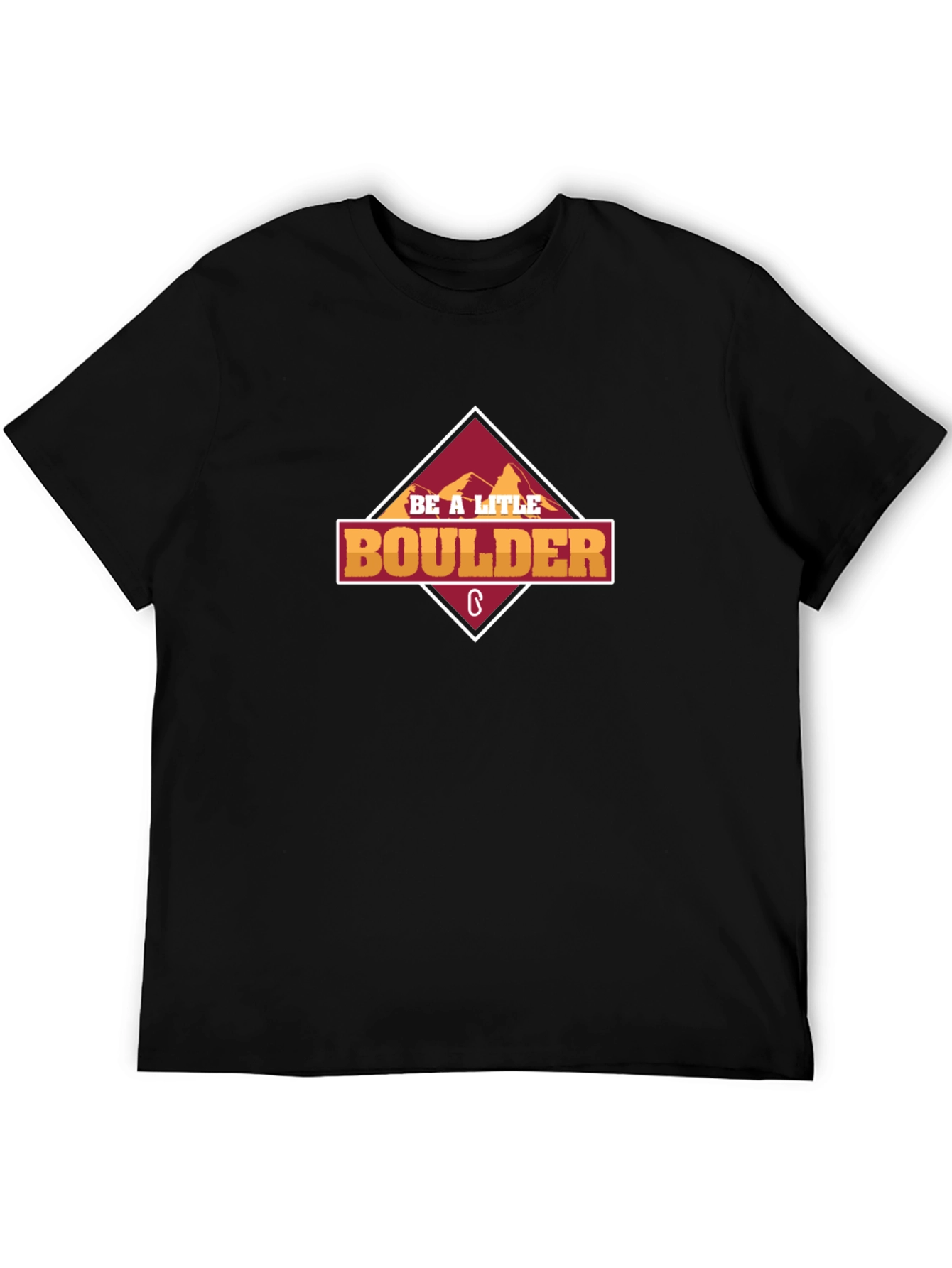 Be A Little Boulder Graphic T-Shirt - Black