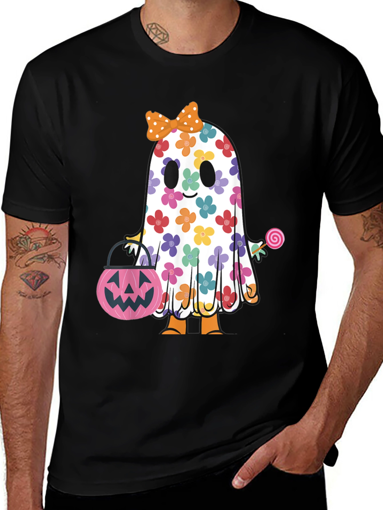 Halloween Ghost Floral Tee