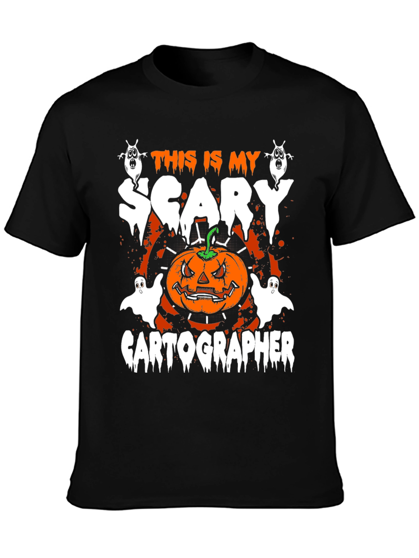 Scary Cartographer Halloween T-Shirt