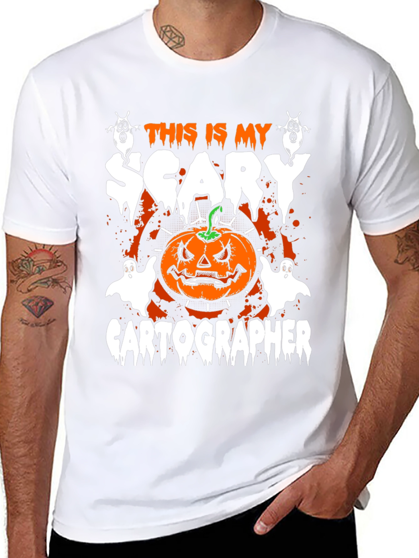 Scary Cartographer Halloween T-Shirt