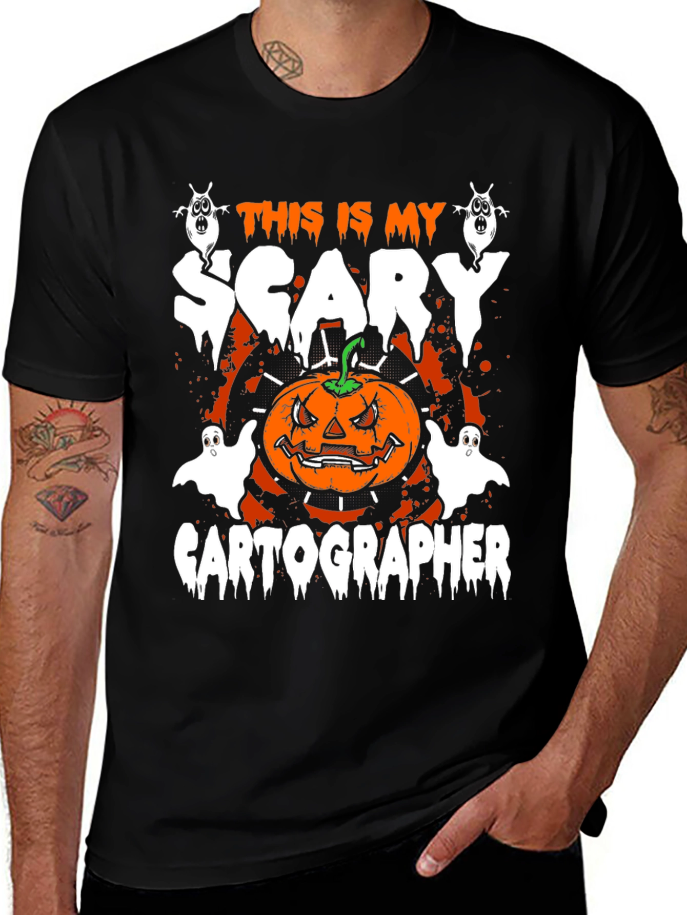 Scary Cartographer Halloween T-Shirt