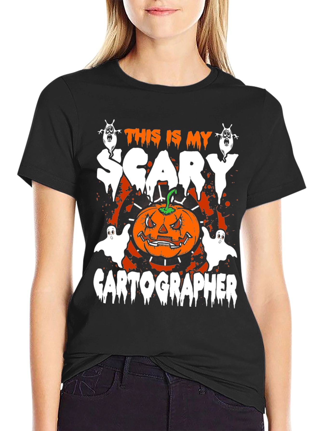Scary Cartographer Halloween T-Shirt