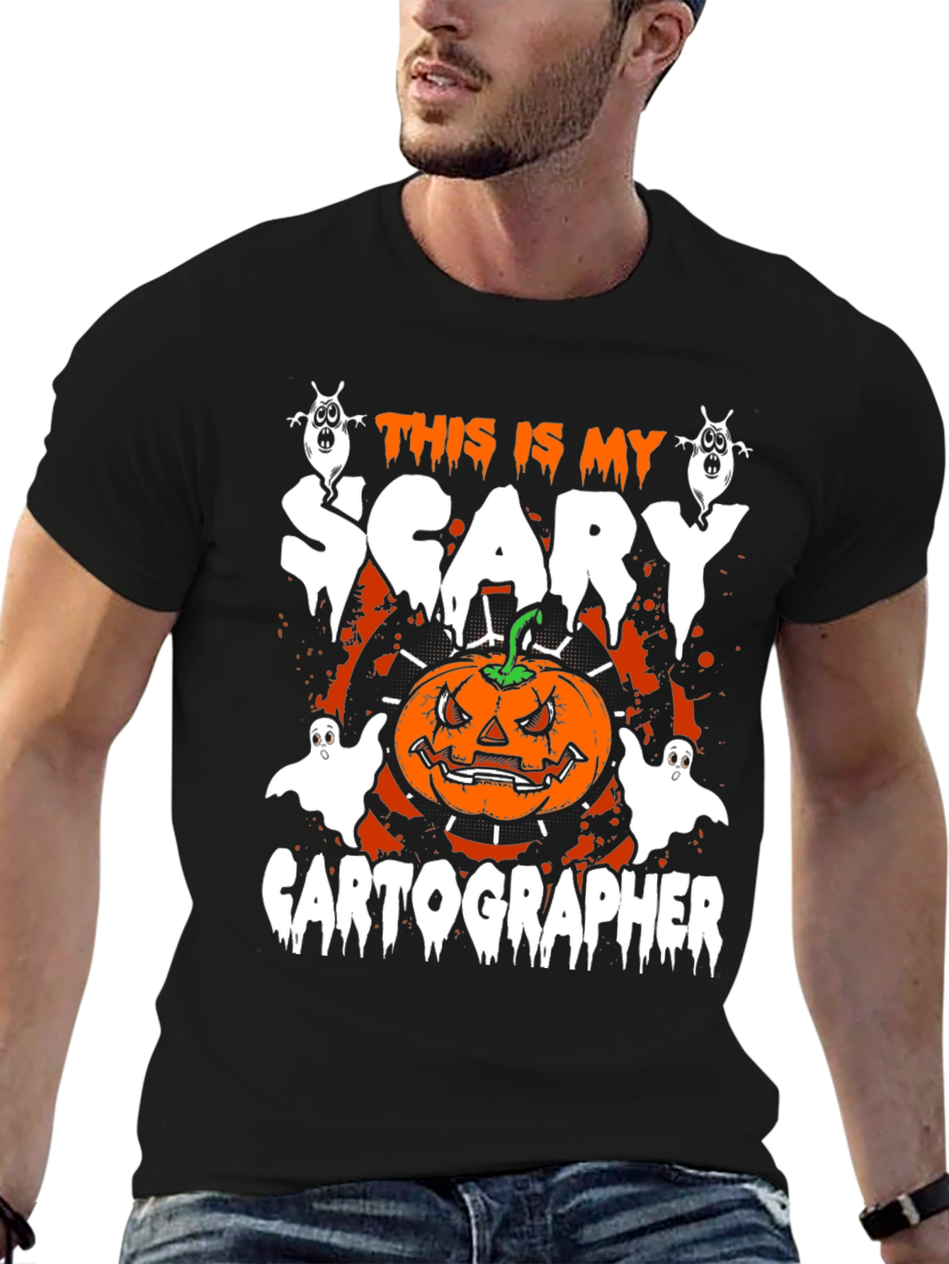 Scary Cartographer Halloween T-Shirt