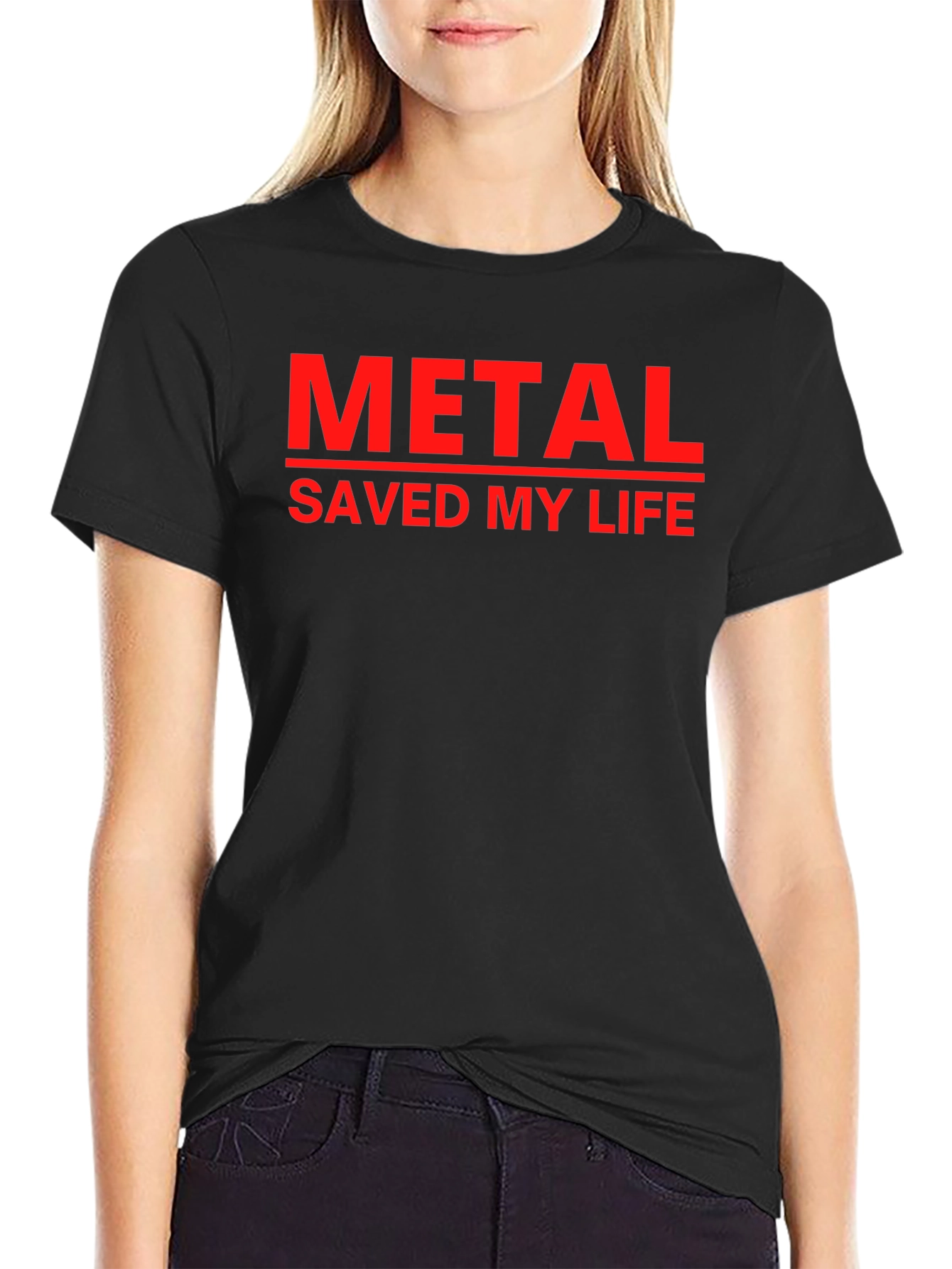 Metal Saved My Life T-Shirt - Black