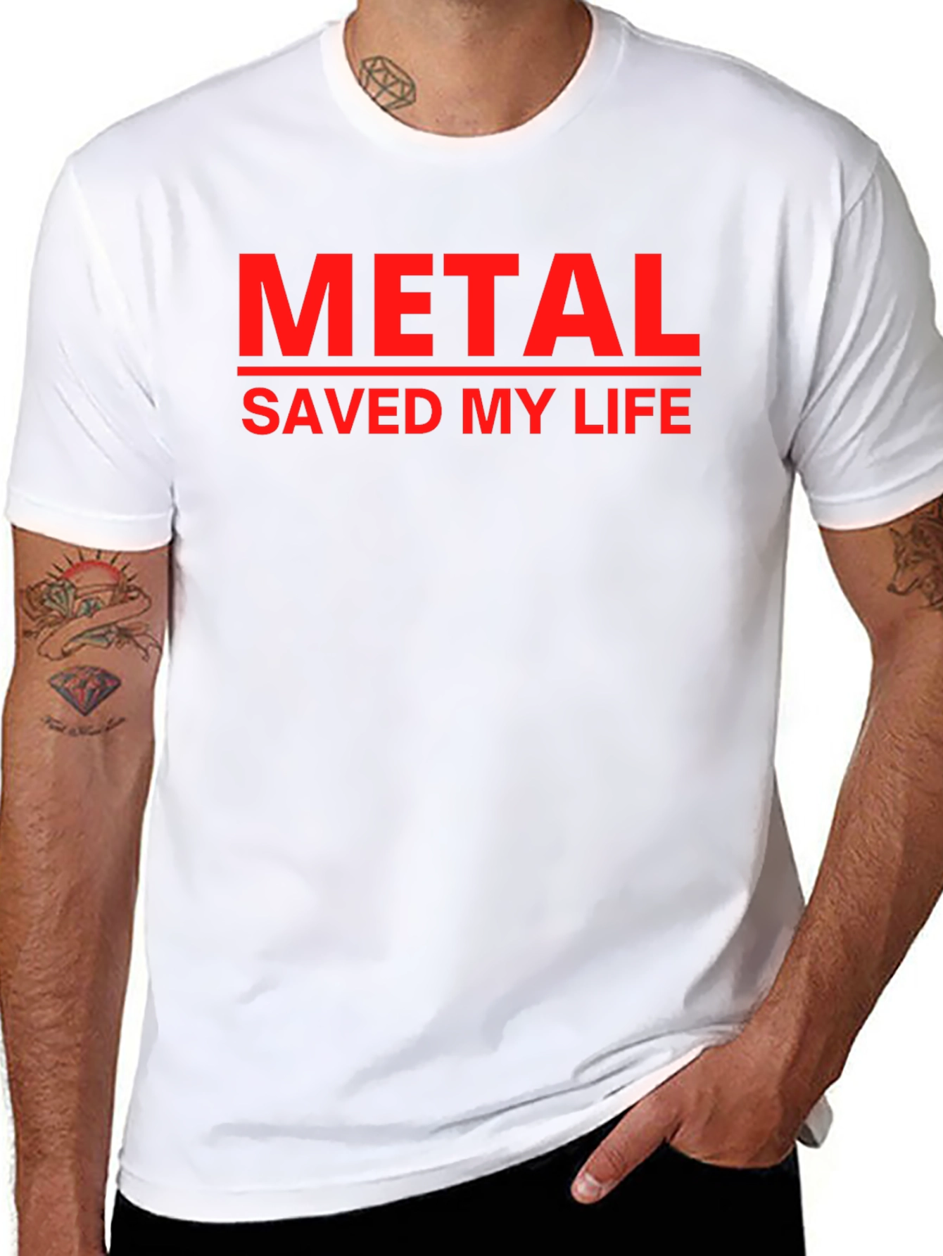 Metal Saved My Life T-Shirt - Black