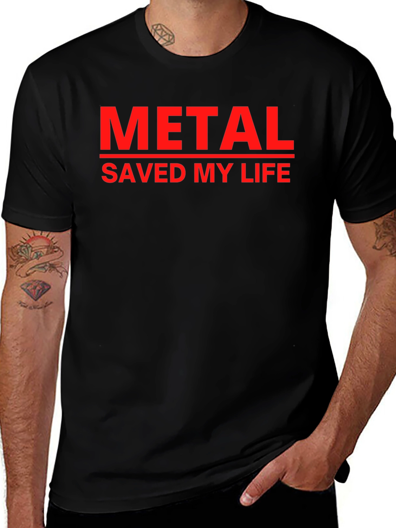 Metal Saved My Life T-Shirt - Black