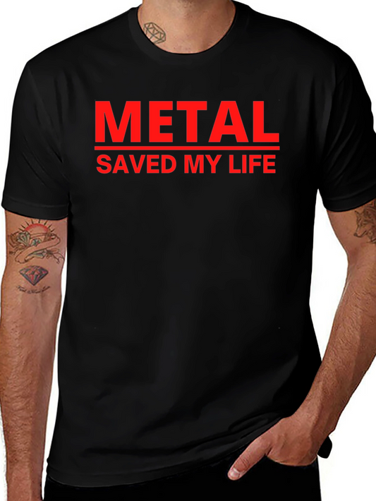Metal Saved My Life T-Shirt - Black