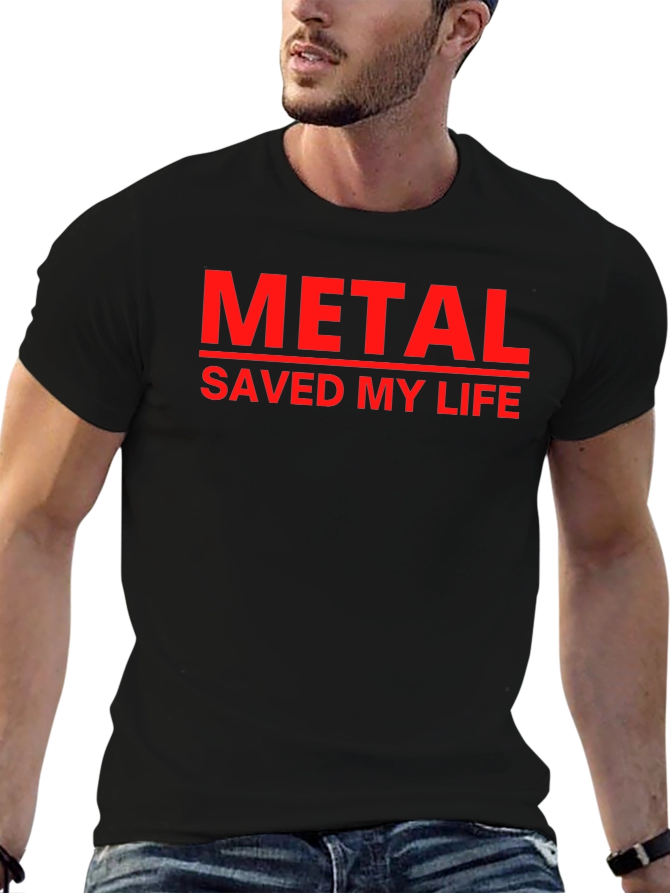 Metal Saved My Life T-Shirt - Black