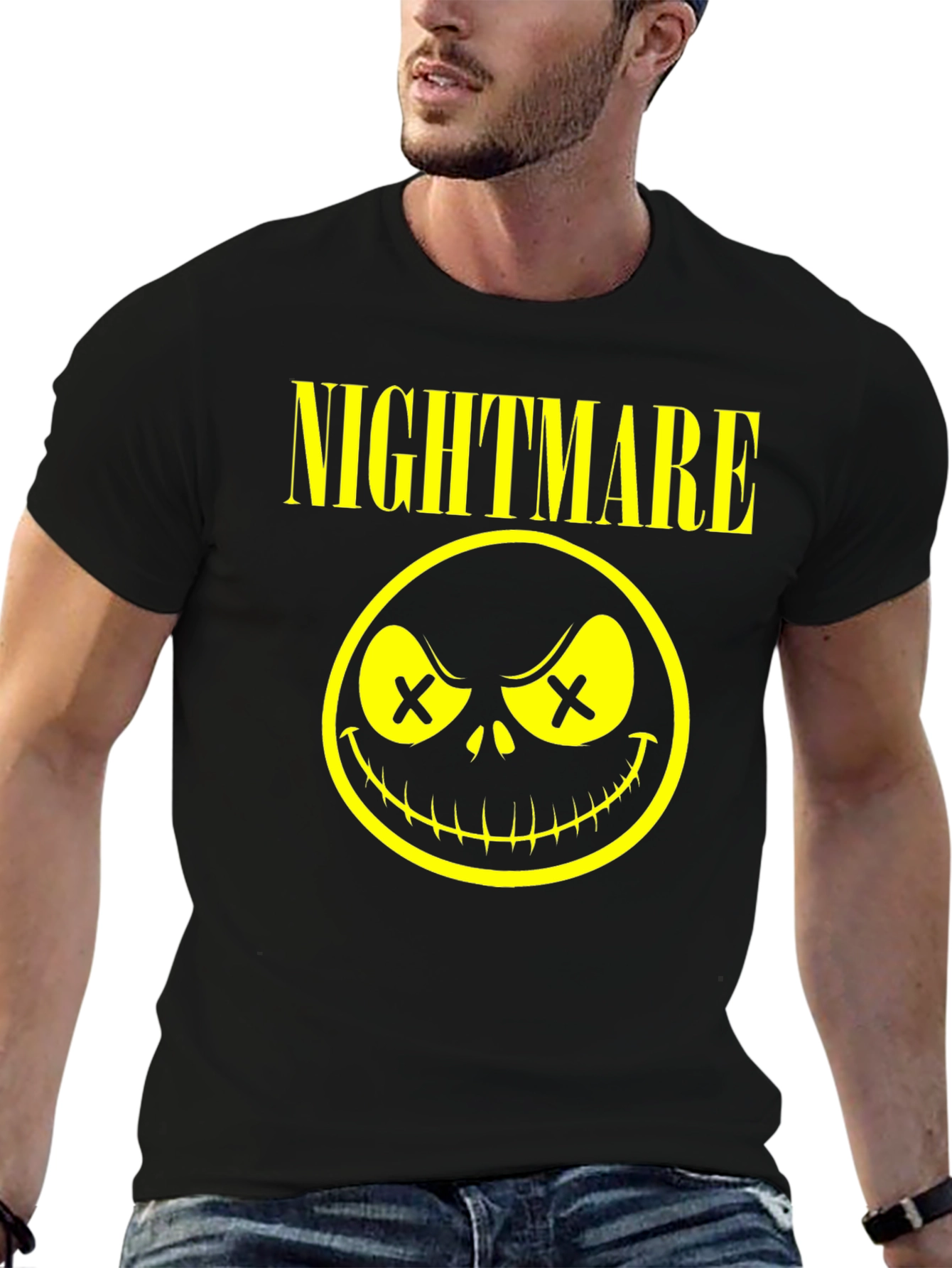 Nightmare Graphic T-Shirt - Black Cotton Tee