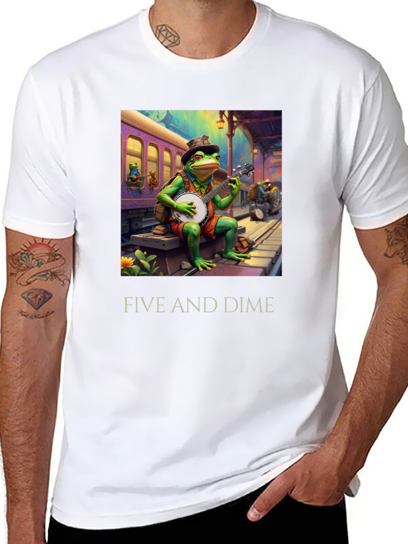 Five and Dime Frog Musician T-Shirt