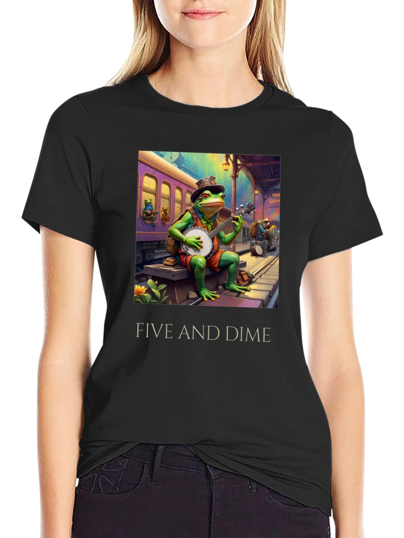 Five and Dime Frog Musician T-Shirt