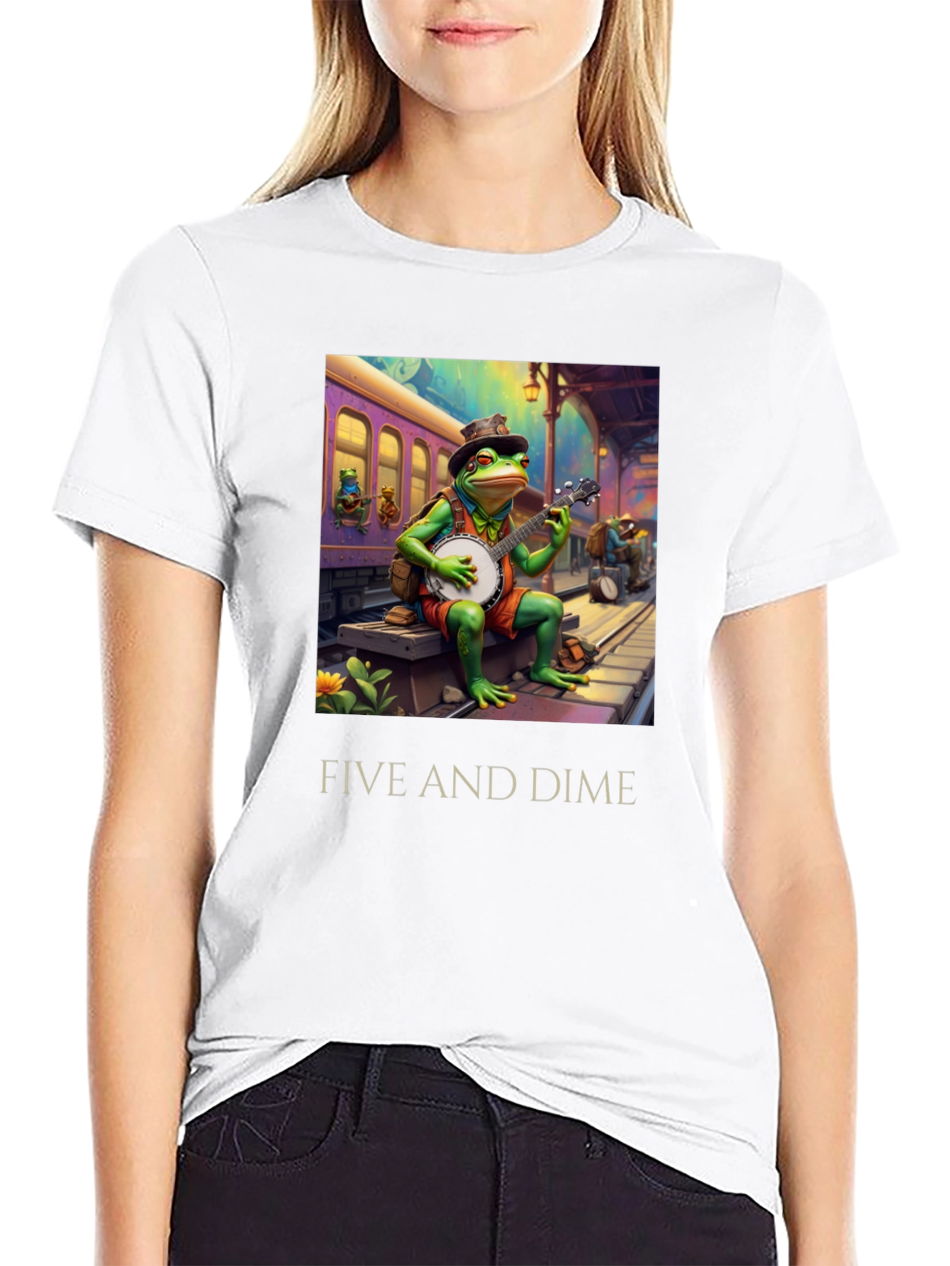 Five and Dime Frog Musician T-Shirt