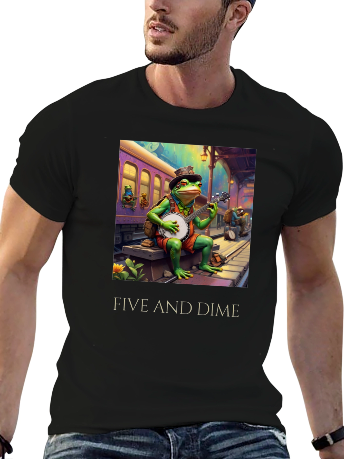 Five and Dime Frog Musician T-Shirt