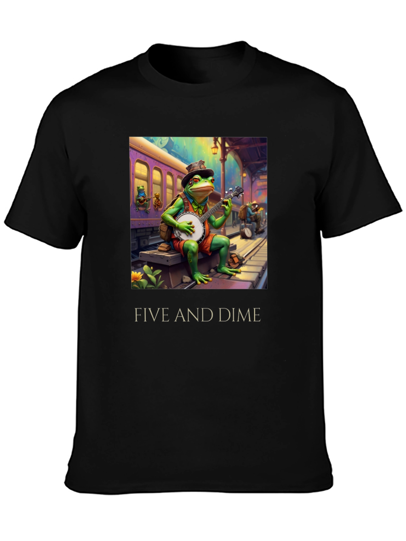 Five and Dime Frog Musician T-Shirt