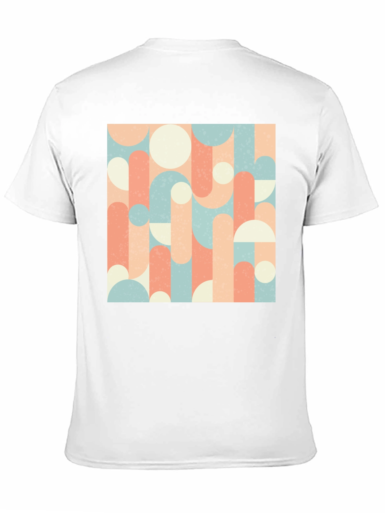 Retro Geometric Pattern Tee - Abstract Design T-Shirt