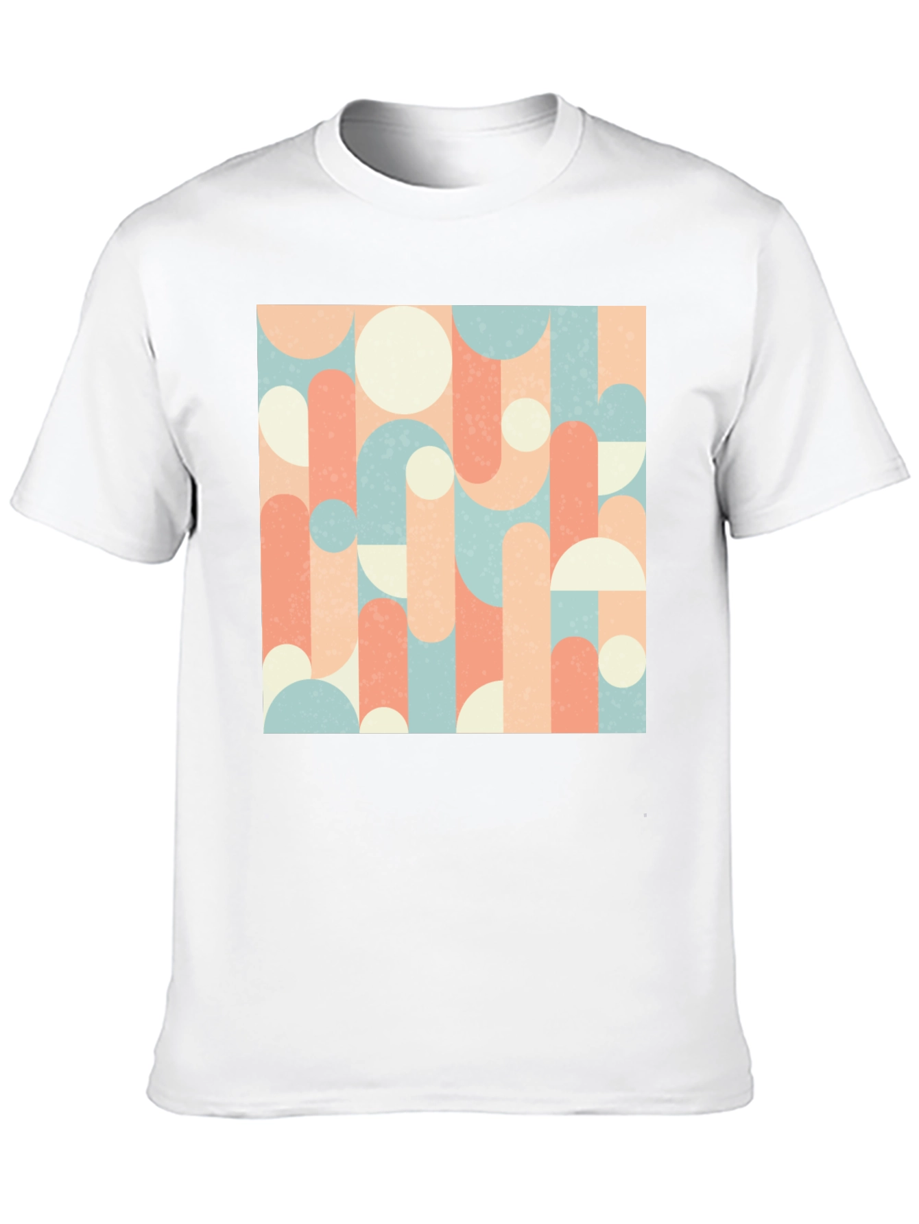Retro Geometric Pattern Tee - Abstract Design T-Shirt