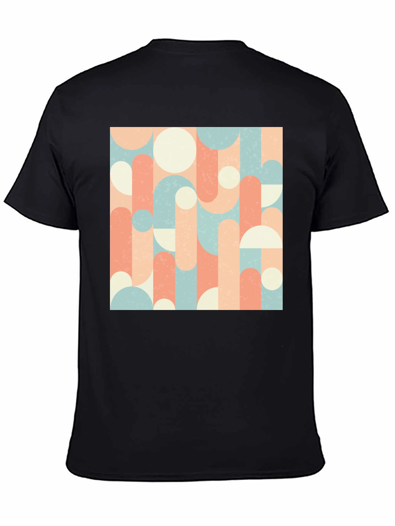 Retro Geometric Pattern Tee - Abstract Design T-Shirt