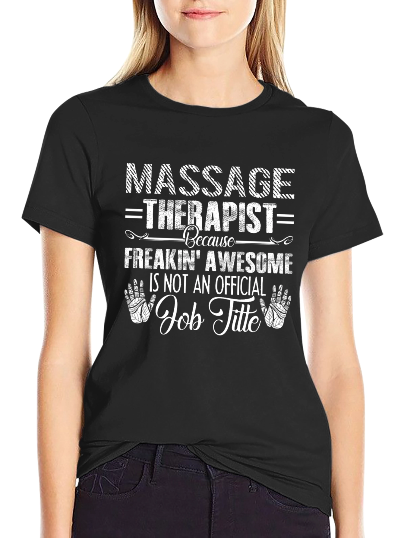 Massage Therapist Awesome Job Title Graphic T-Shirt