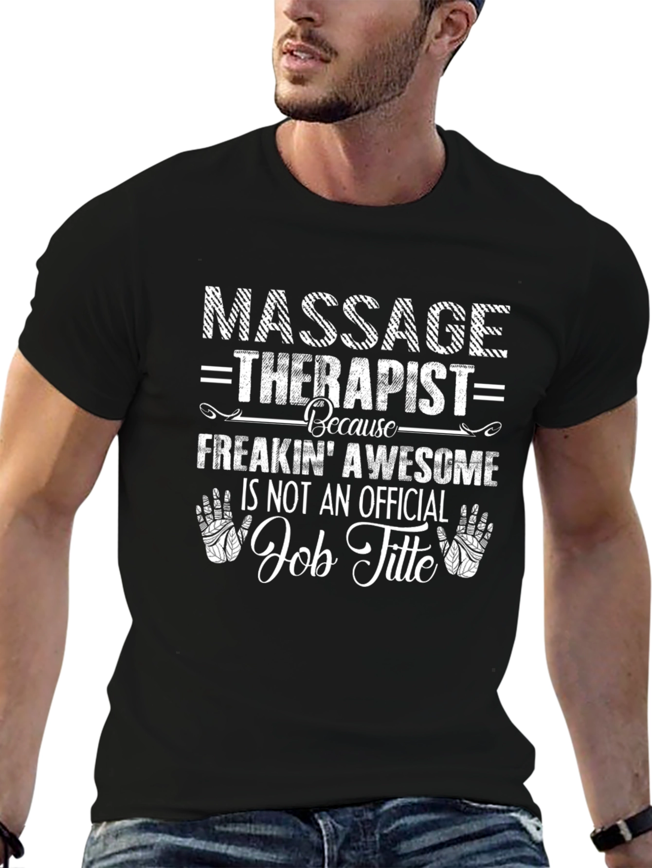 Massage Therapist Awesome Job Title Graphic T-Shirt