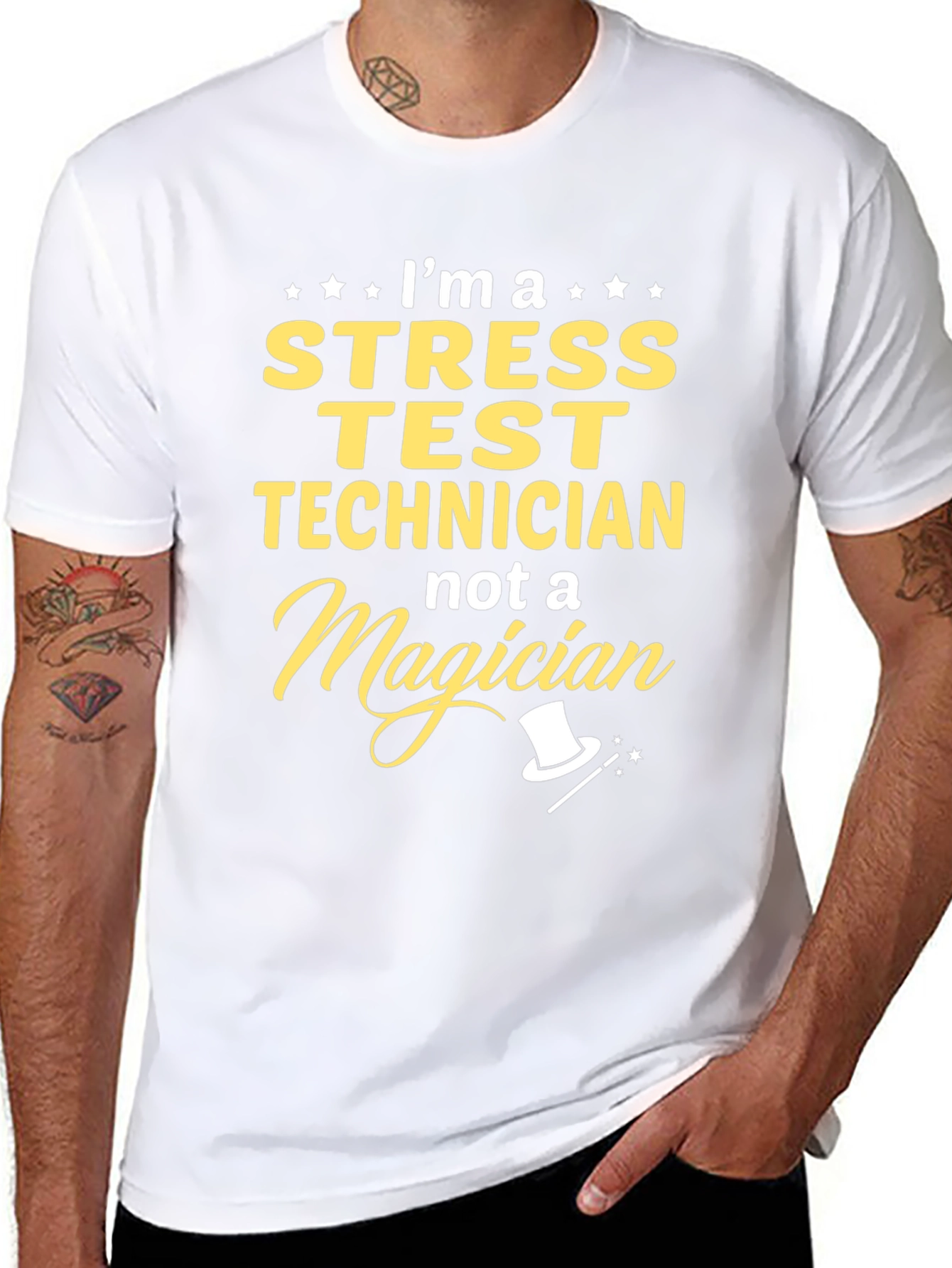 Stress Test Technician T-Shirt - Not A Magician Design
