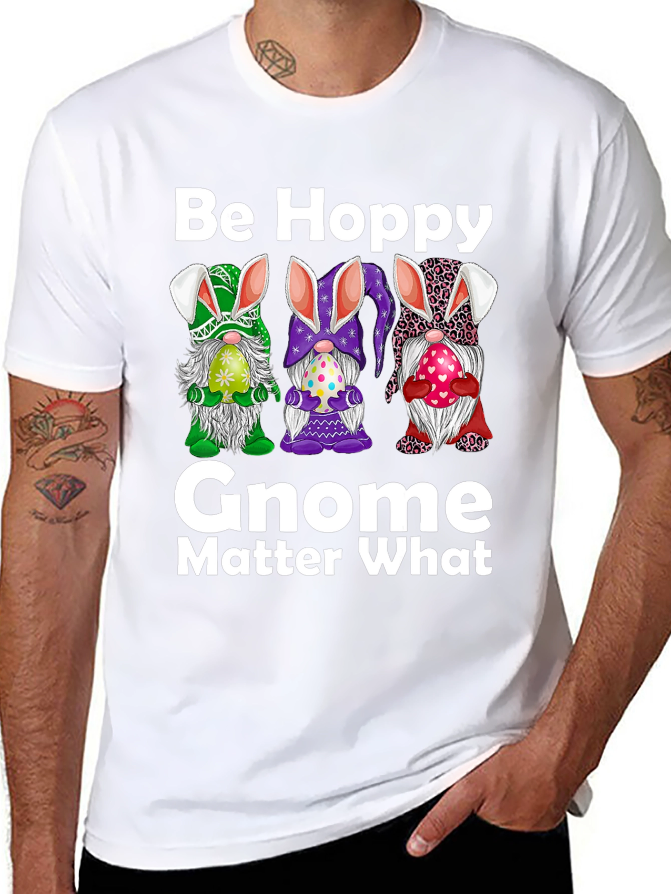 Be Hoppy Gnome Easter T-Shirt