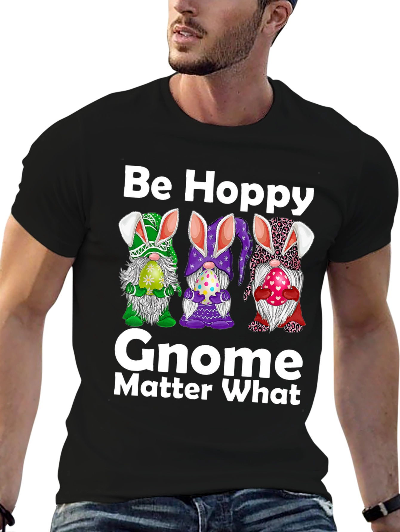 Be Hoppy Gnome Easter T-Shirt