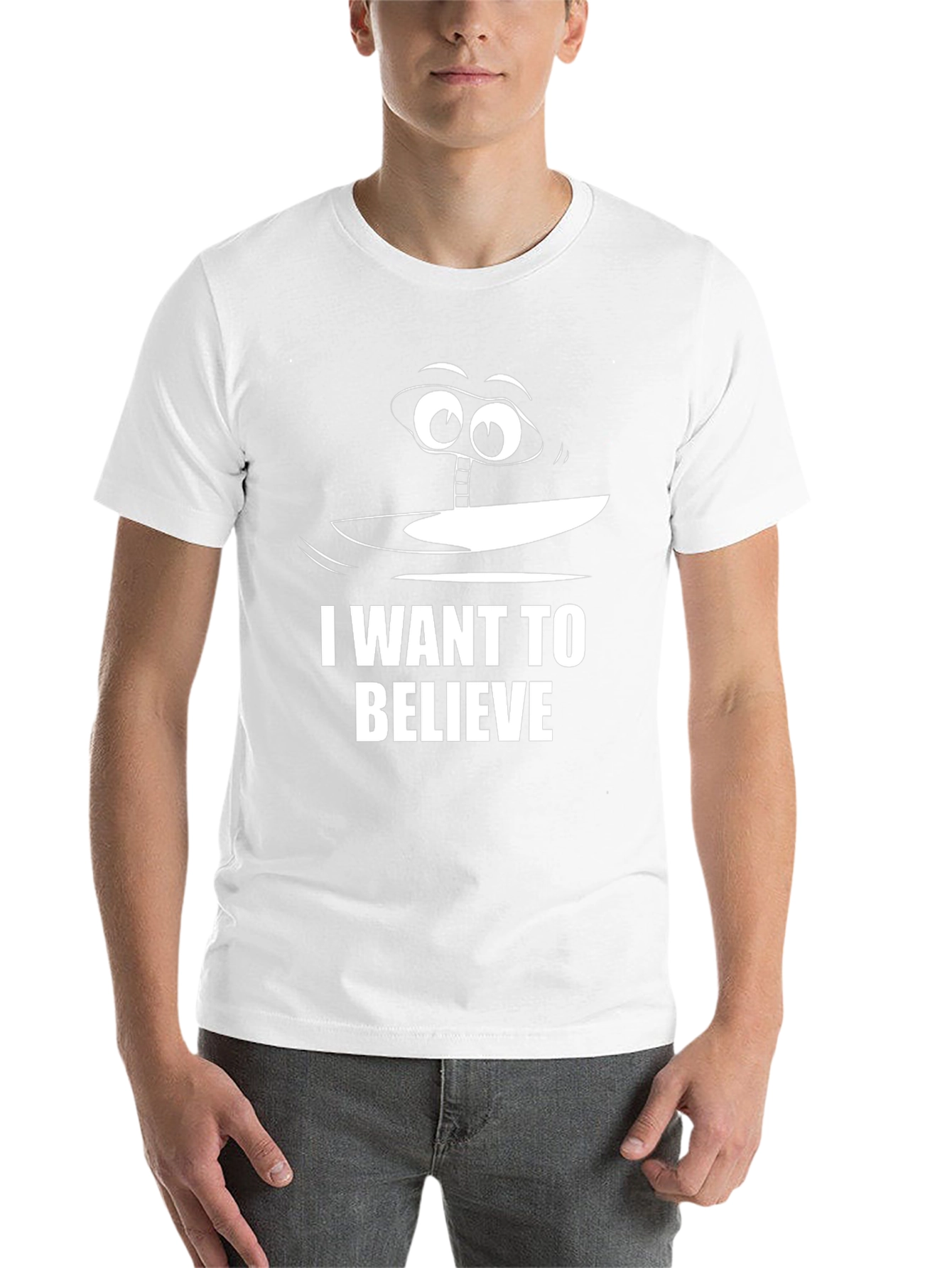 I Want To Believe UFO Black Graphic T-Shirt