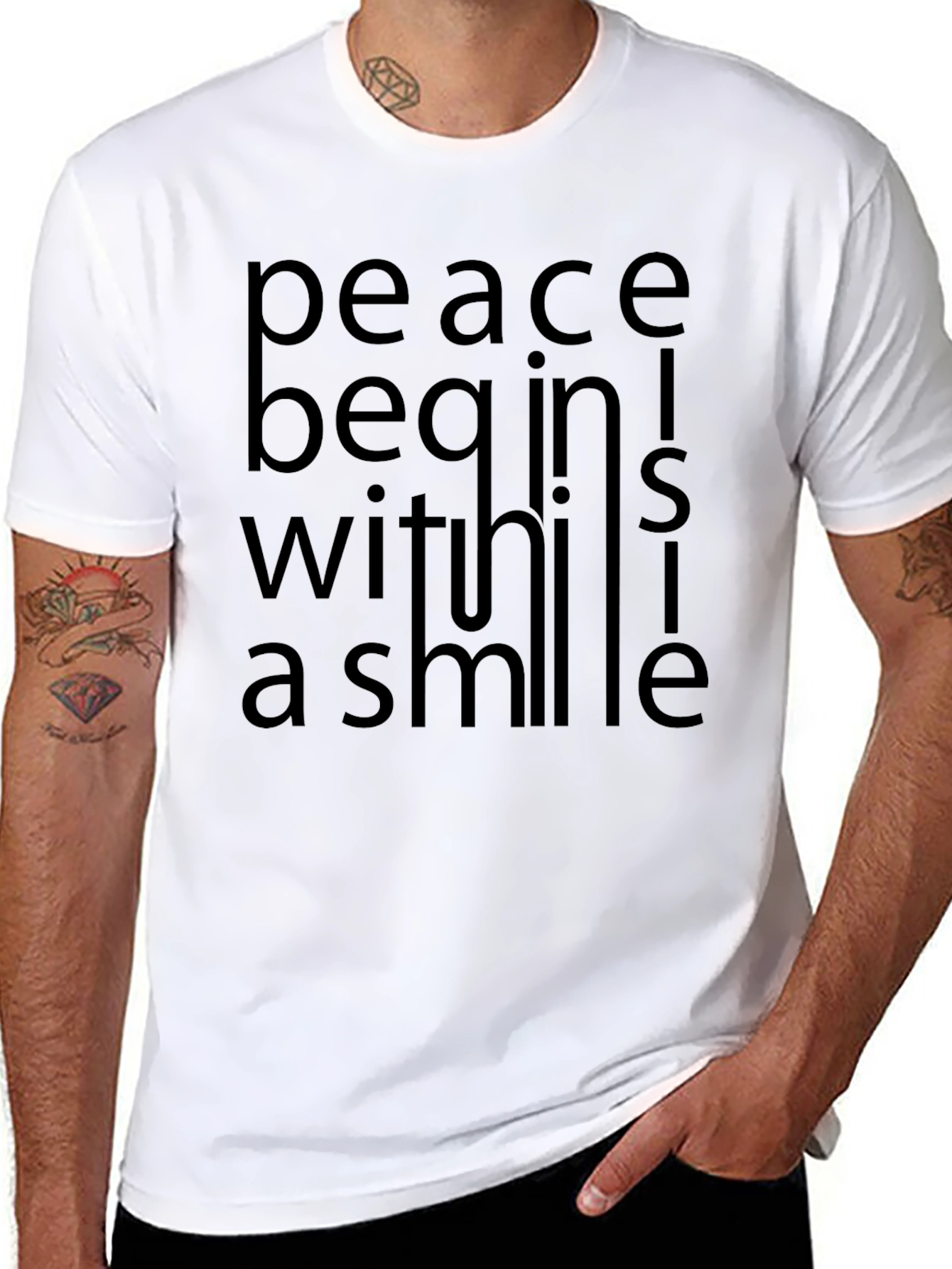 Peace Begins Within T-Shirt - Inspirational Graphic Tee