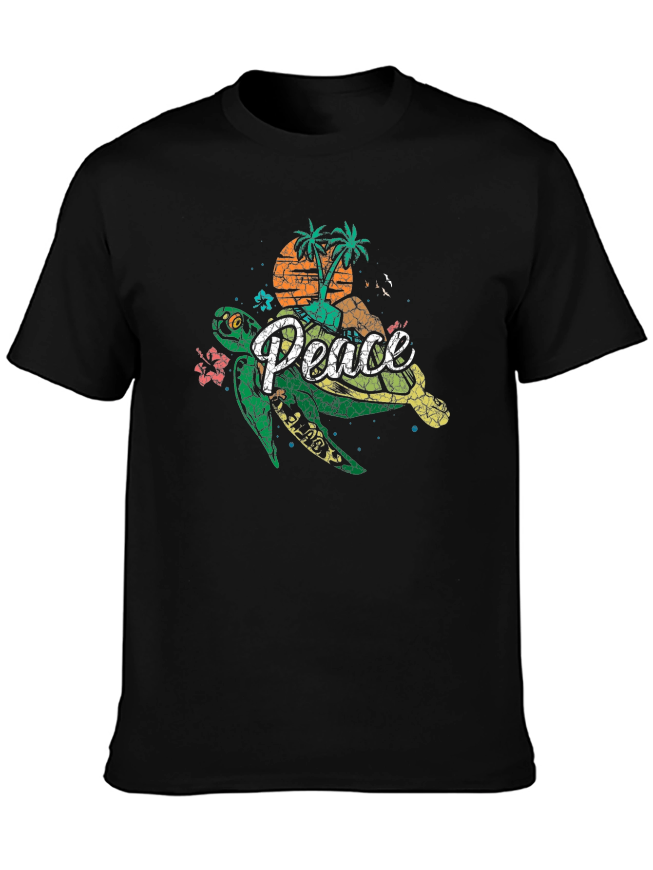 Peace Turtle Graphic T-Shirt
