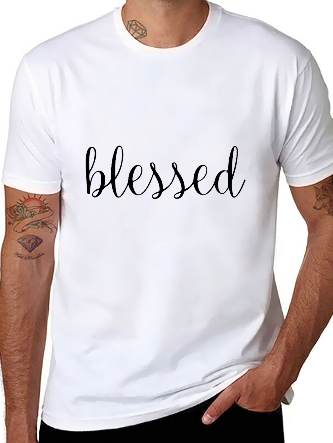 Blessed Black Crew Neck T-Shirt