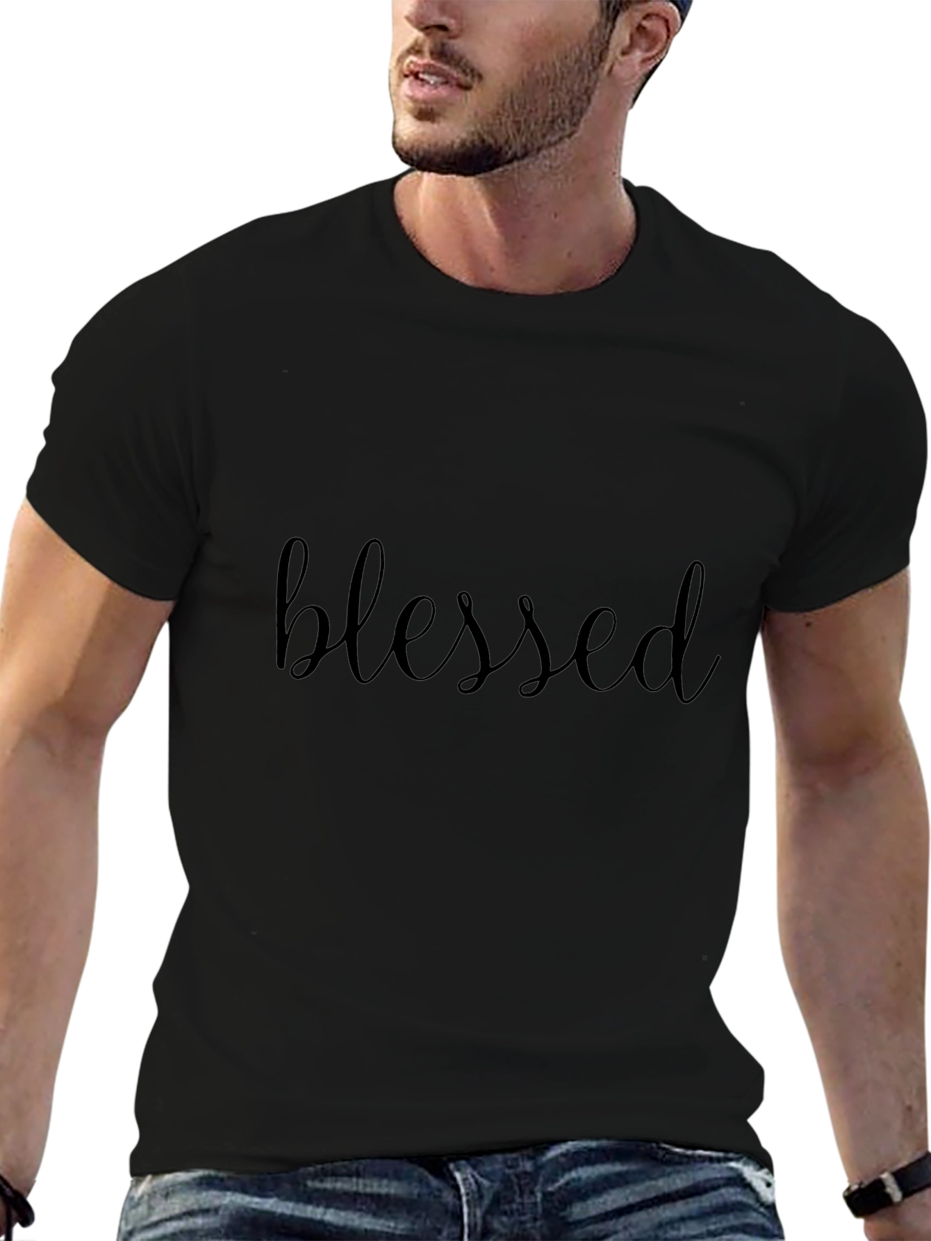Blessed Black Crew Neck T-Shirt