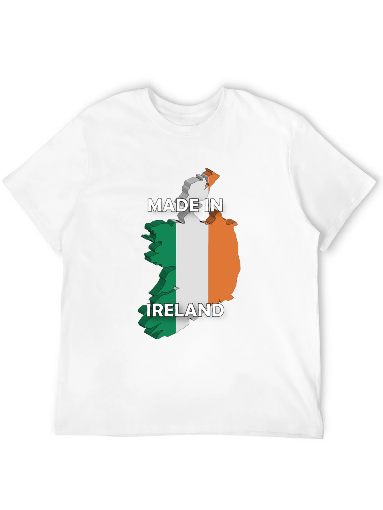 Made In Ireland T-Shirt Irish Flag Map Graphic Tee