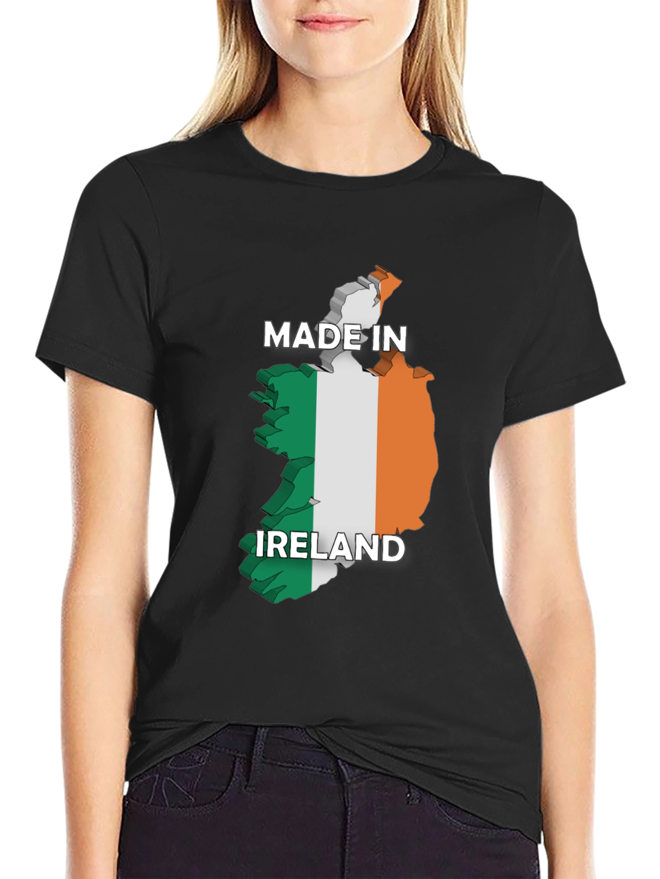 Made In Ireland T-Shirt Irish Flag Map Graphic Tee