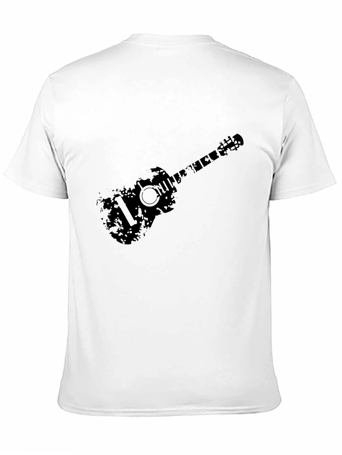 Distressed Guitar Graphic Black T-Shirt