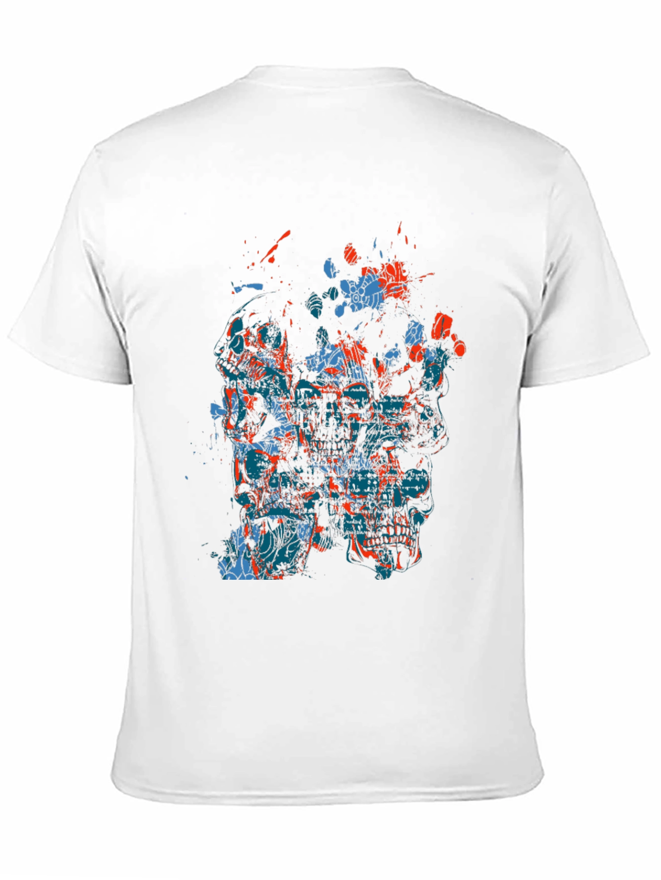 Abstract Skull Graphic Mens Black T-Shirt