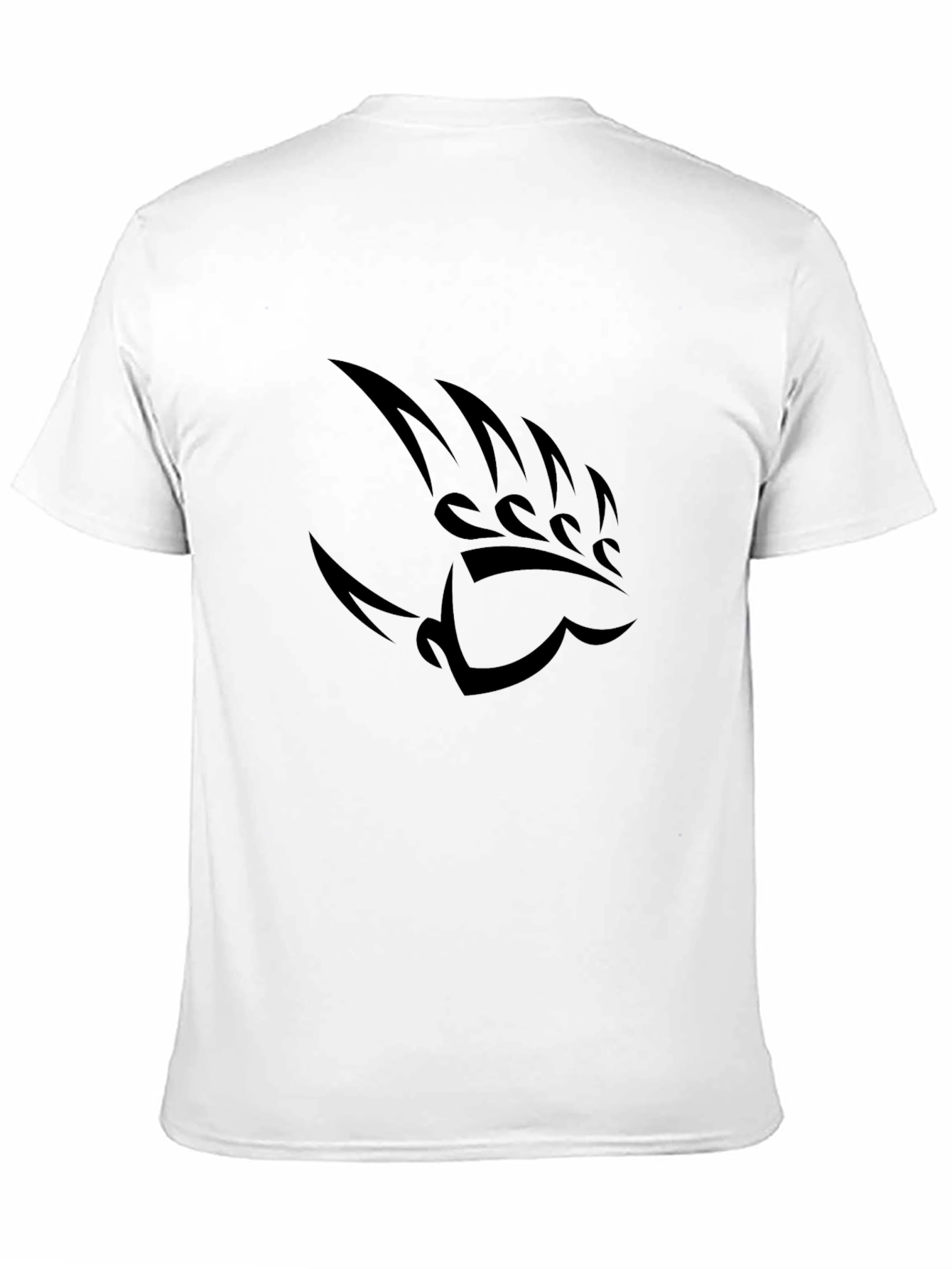 Black T-Shirt with Bear Claw Design