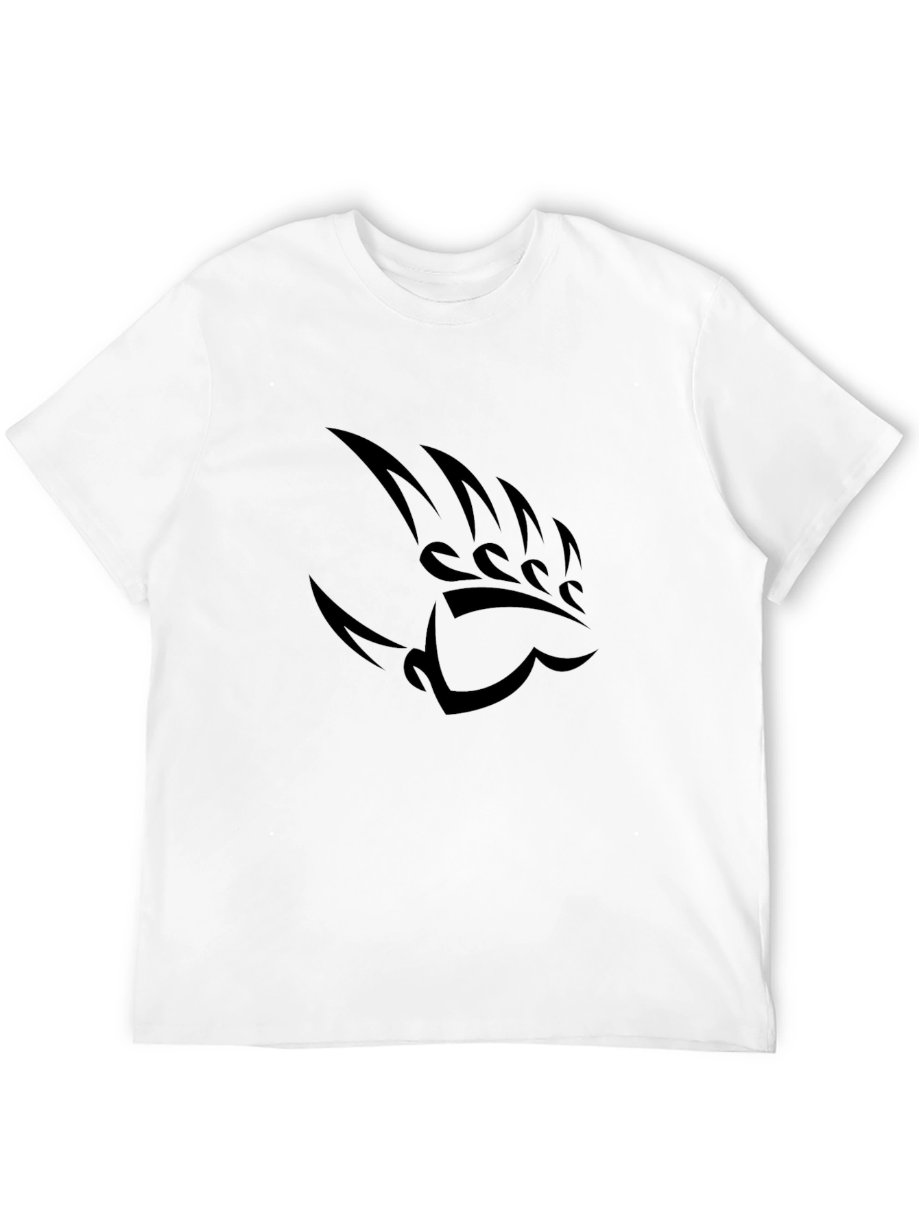 Black T-Shirt with Bear Claw Design