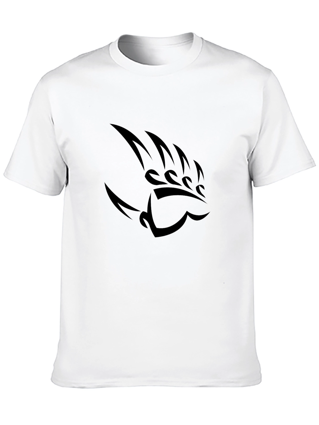 Black T-Shirt with Bear Claw Design