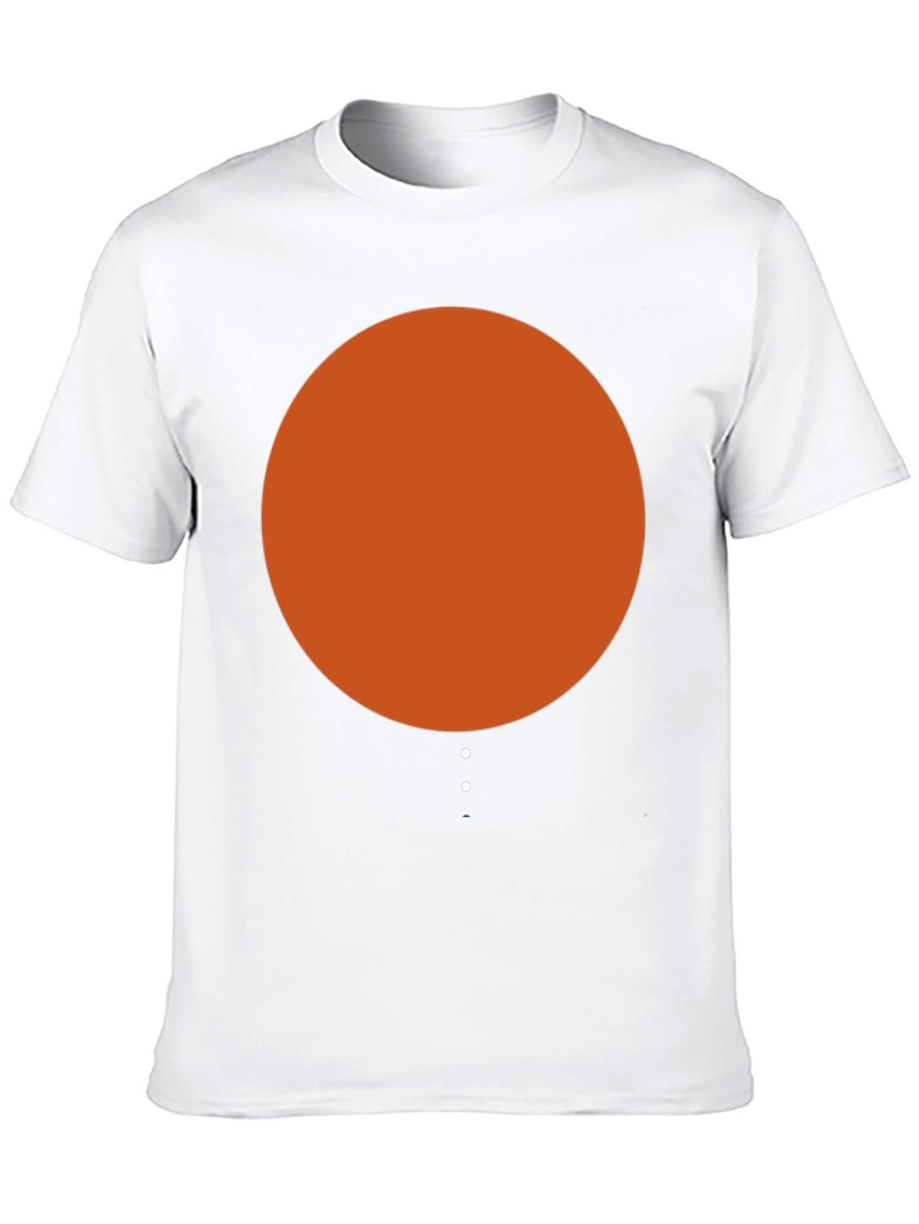 Minimalist Orange Circle Graphic Black T-Shirt
