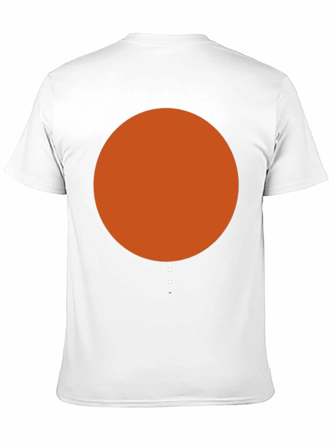 Minimalist Orange Circle Graphic Black T-Shirt