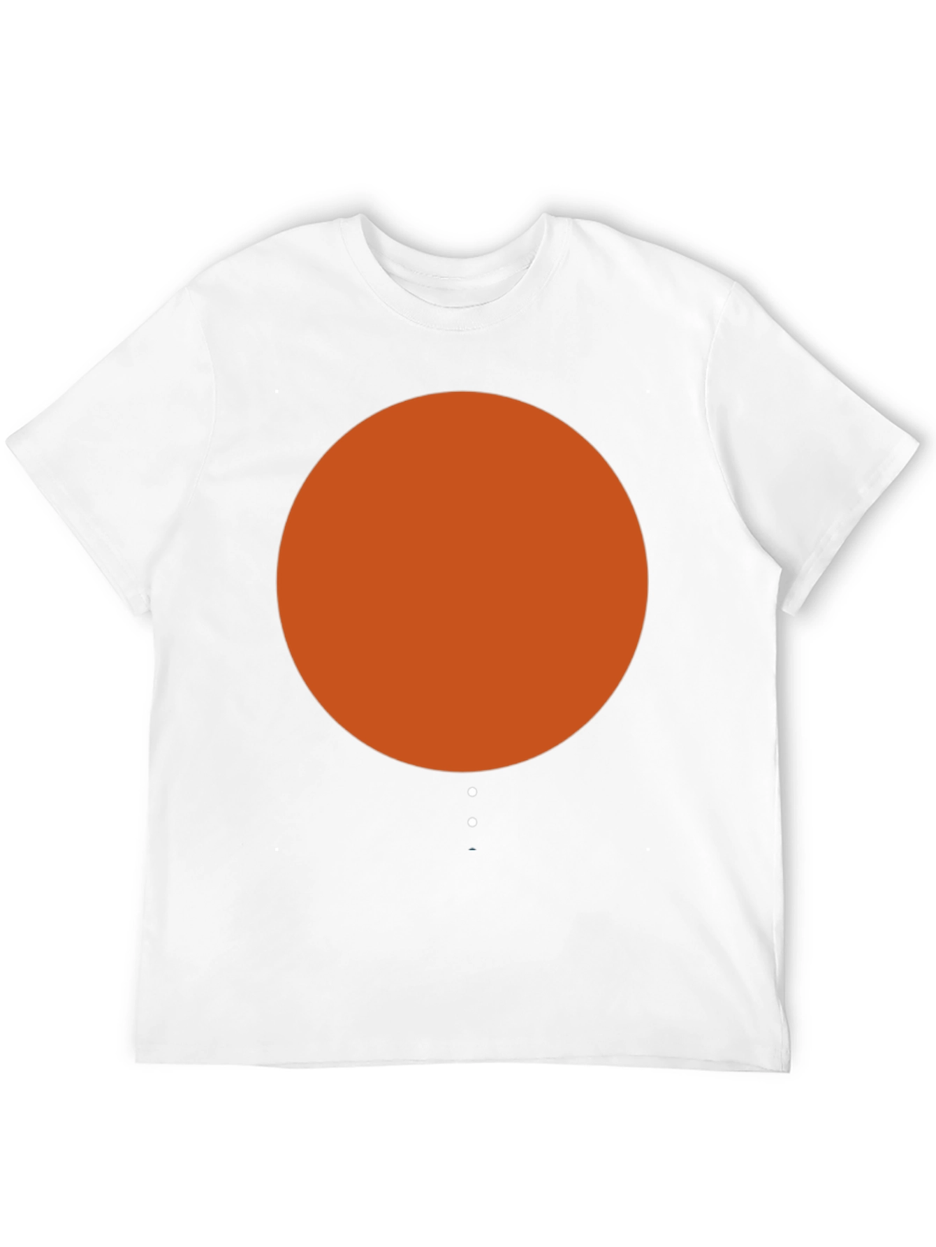 Minimalist Orange Circle Graphic Black T-Shirt