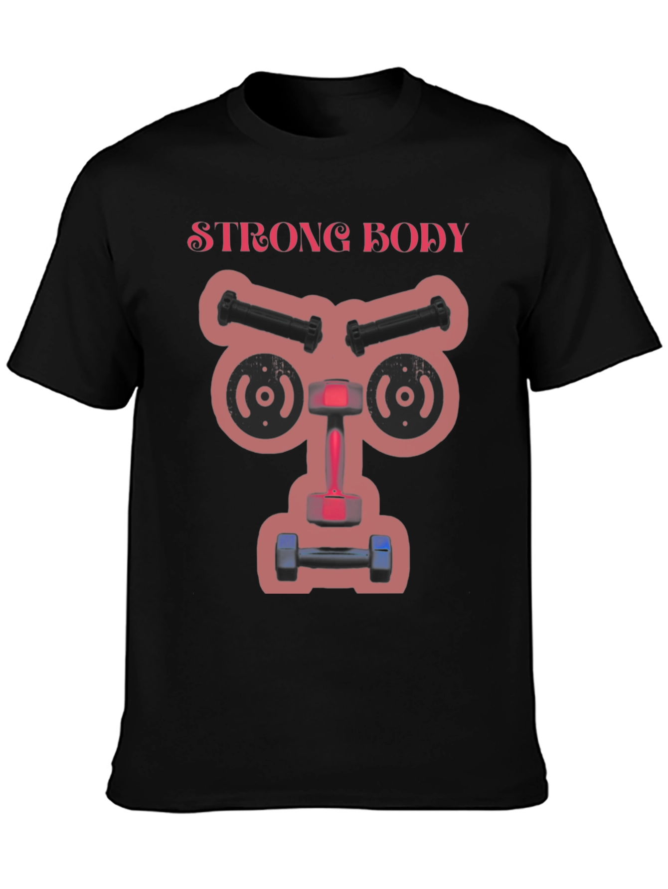 Strong Body Black Graphic T-Shirt