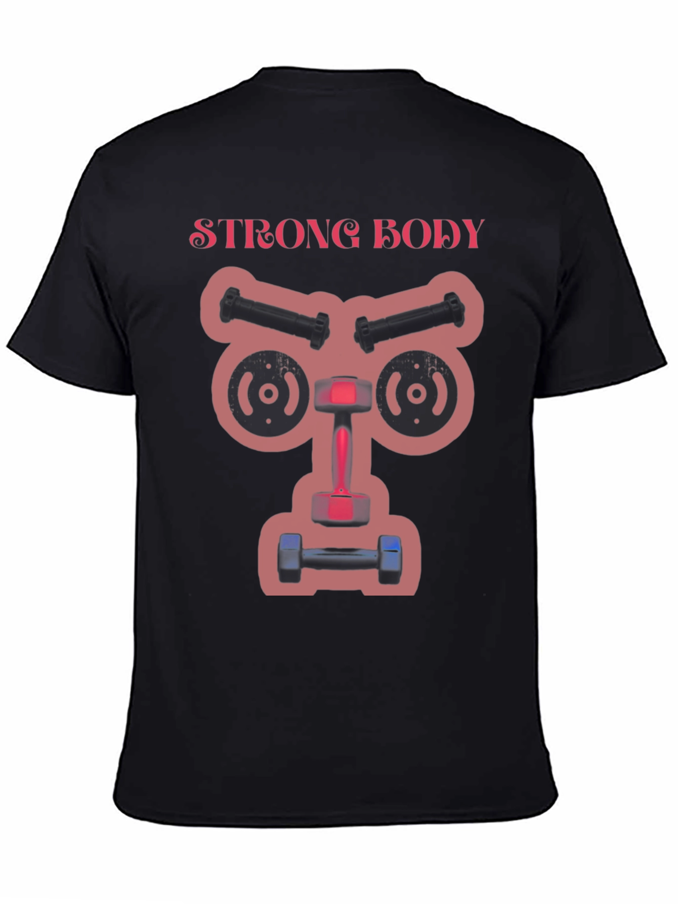 Strong Body Black Graphic T-Shirt
