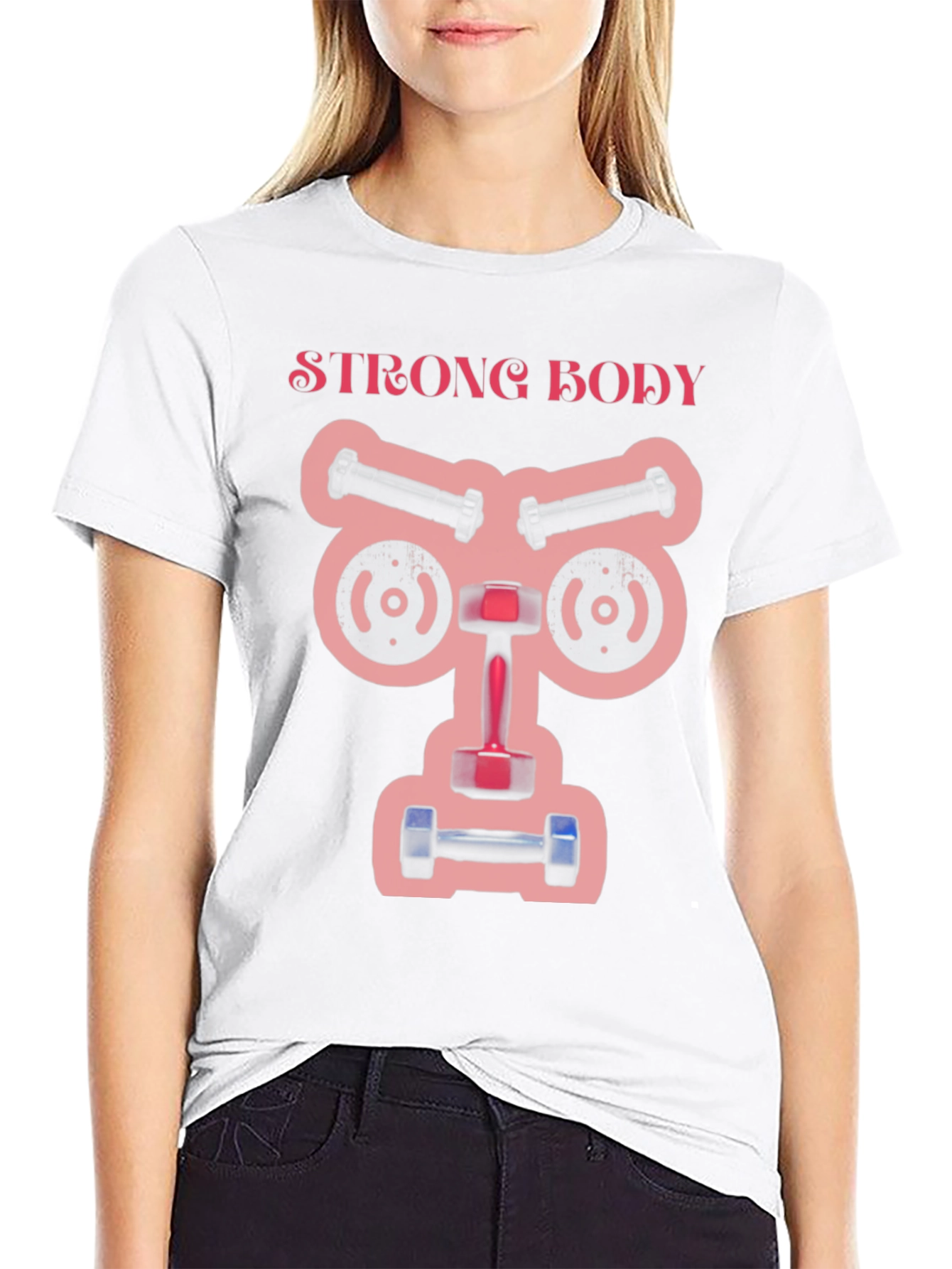 Strong Body Black Graphic T-Shirt