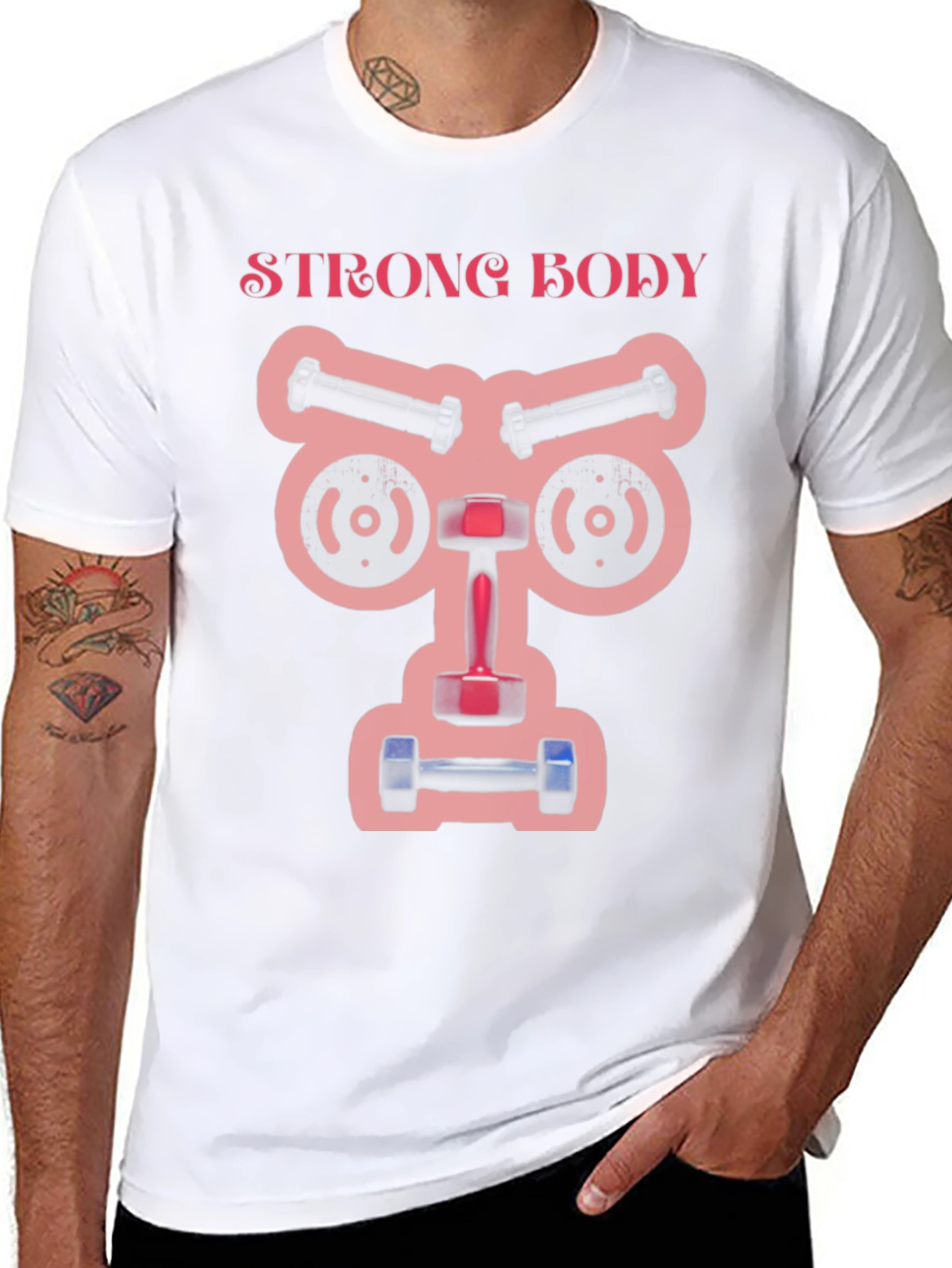 Strong Body Black Graphic T-Shirt