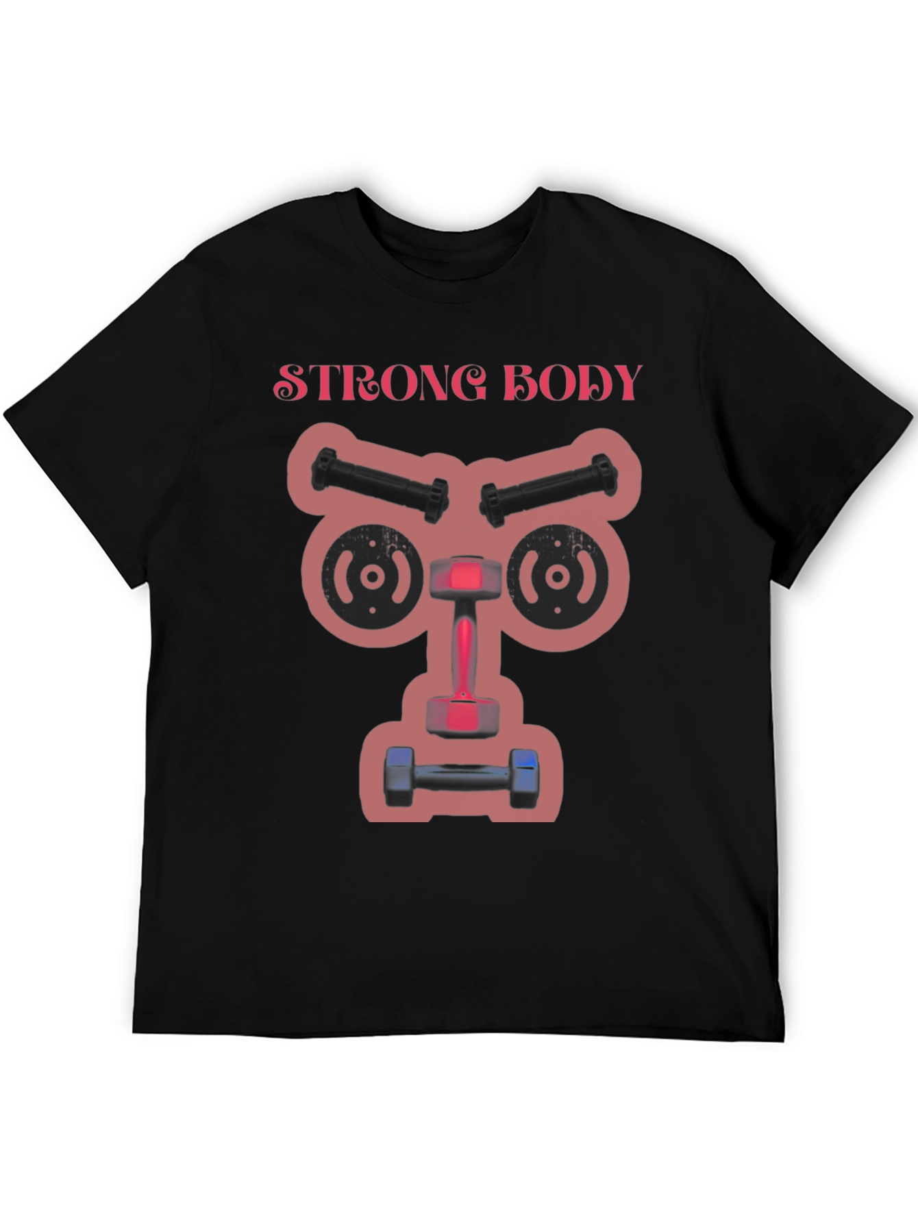 Strong Body Black Graphic T-Shirt